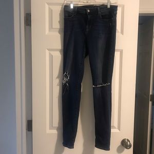 J Brand Skinny Jeans w/ ripped knees